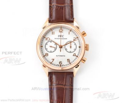 Swiss Copy IWC Schaffhausen Portugieser Automatic Rose Gold Case 42 MM 7750 Watch On Sale